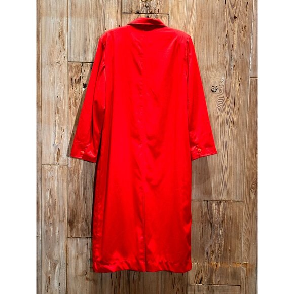 David Benjamin Womens XL Red Single-Breasted Trench Coat & Pant Set - Picture 5 of 14